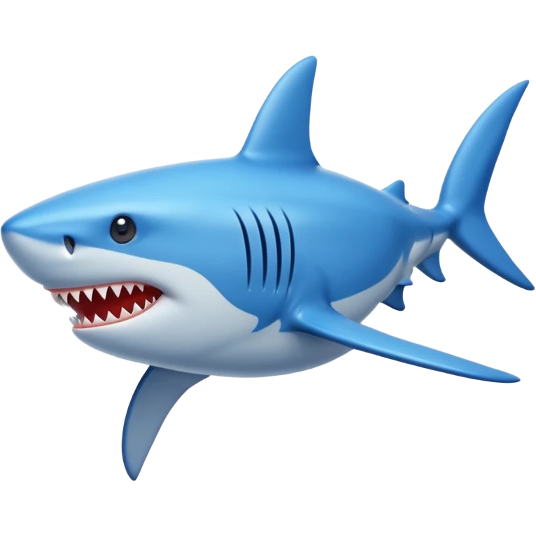 shark with blues emoji