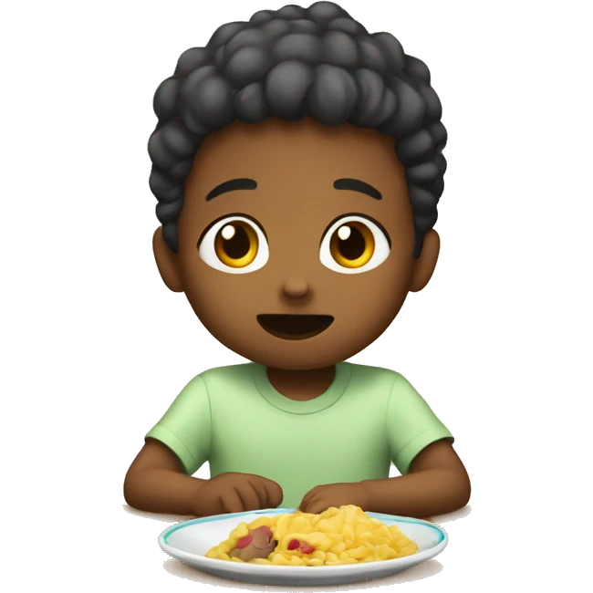 the child doesn't want to eat emoji