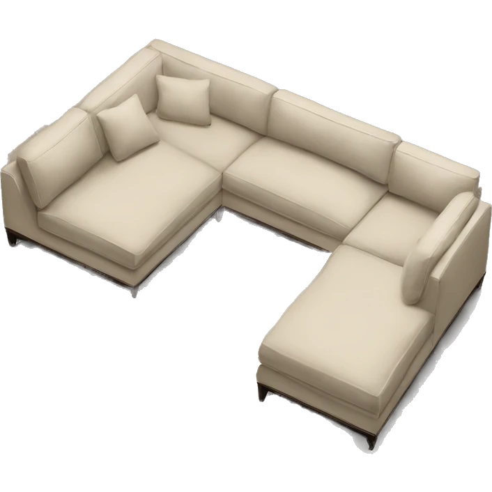 Living room sectional beige realistic  emoji