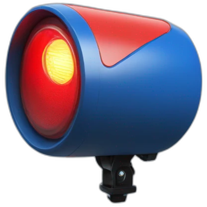 red blue flashing light emoji