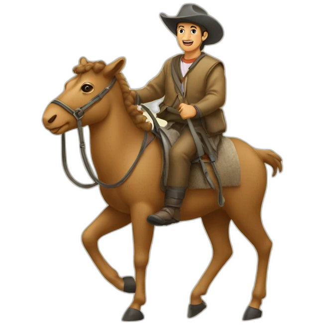  tebboune sur un chameau emoji
