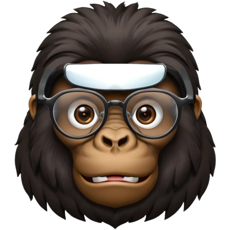 Gorillas with glasses emoji