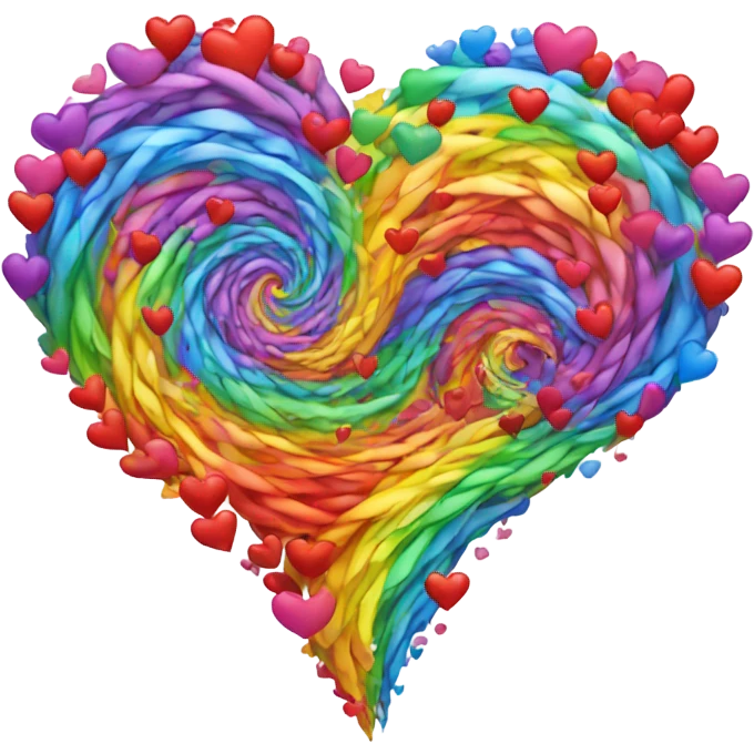 A tornado made of hearts emoji