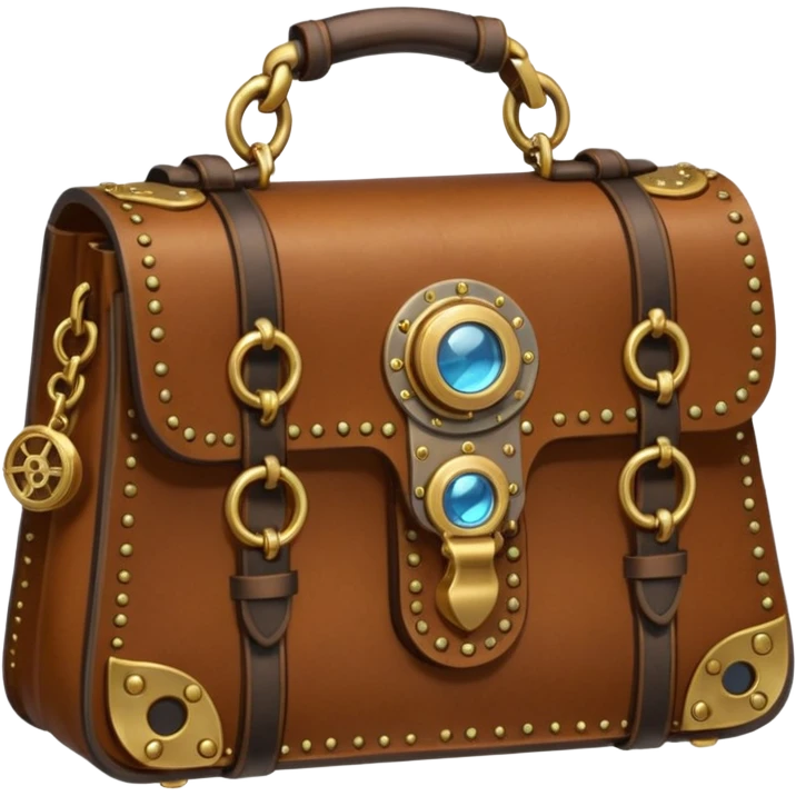 Chloe bag, steampunk style, rendering  emoji