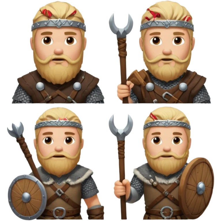 bana kick yayınları için sakallı sarışın viking abonelik rozeti oluştur 1. seviye olanın ekipmanları tahta olsun 2. seviye olanınkiler gümüş olsun 3. seviyeler savaşçı gibi görünsün 4. seviyeler berzerker gibi görünsün  emoji