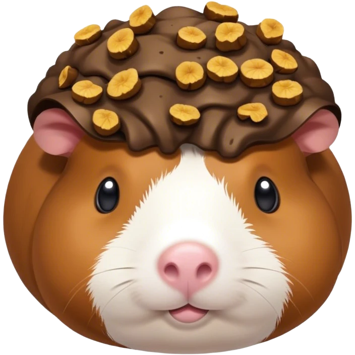 Poop on a guinea pigs head  emoji