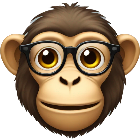 Monkey w glasses emoji
