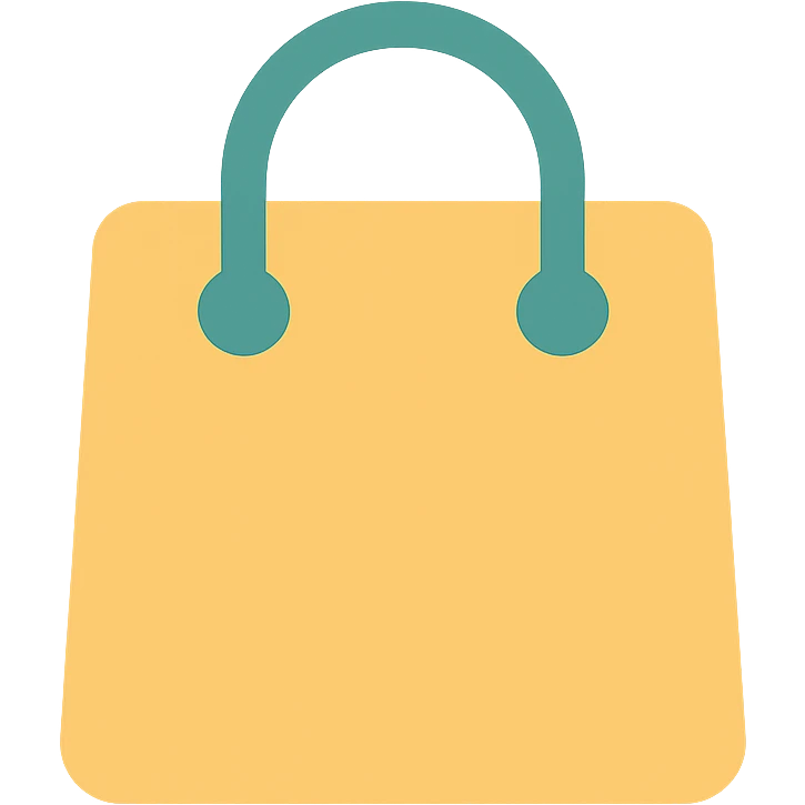 simple bag icon, modern, color fill, clean lines emoji
