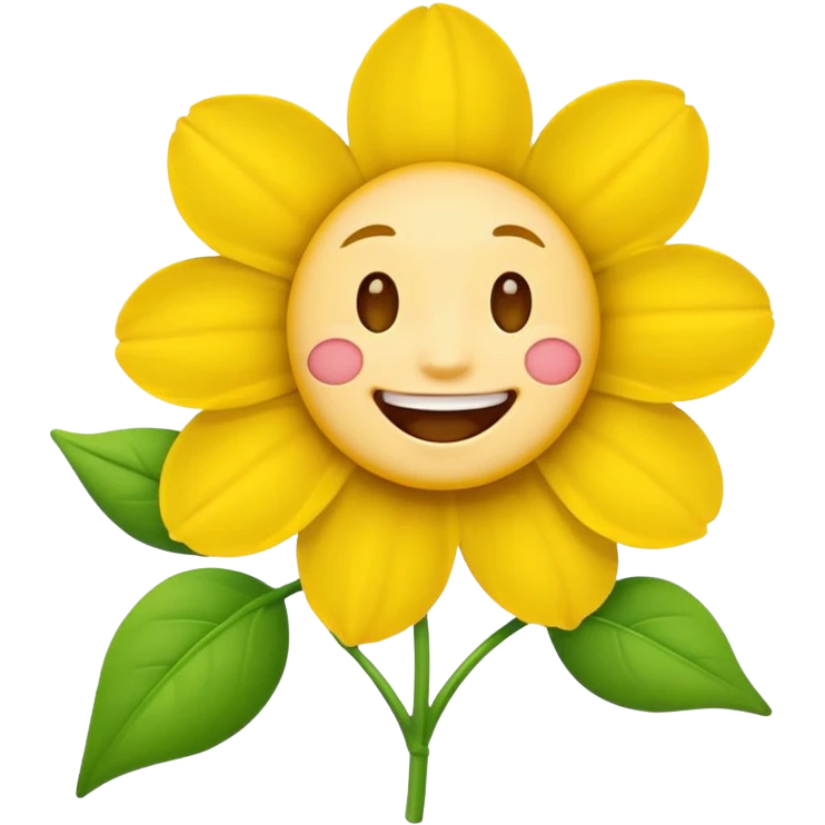 Normal emoji biting a flower emoji