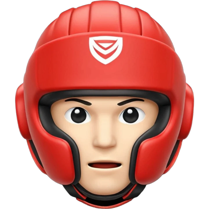 MMA headgear object icon, protective sparring helmet, padded texture, 3D cartoon, mobile game icon style, centered, clean background, no text, no watermark
 emoji