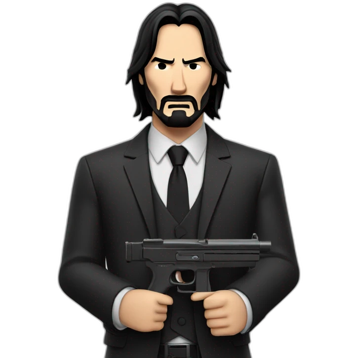John wick with guns emoji