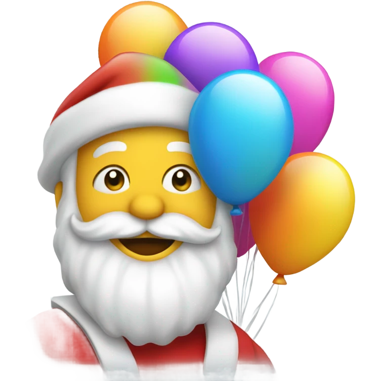 Santa with balloons  emoji