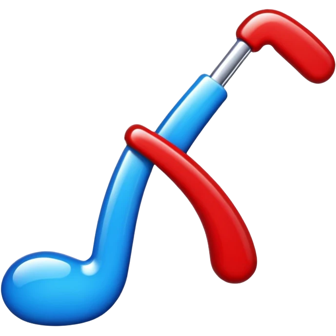 Vinyl bleu and red emoji