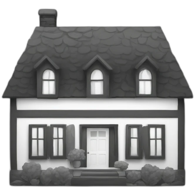 black and white home icon emoji