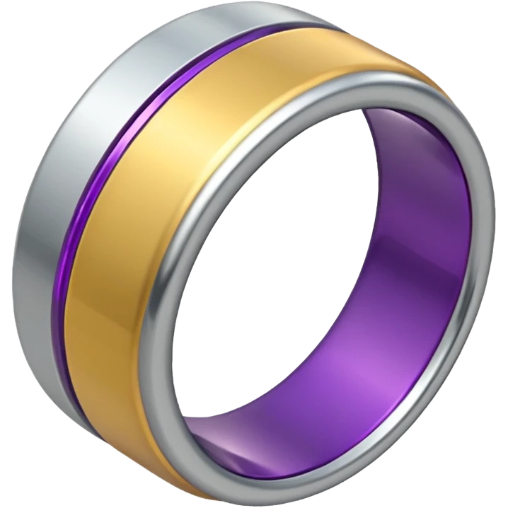 anel de casamento branco e roxo emoji
