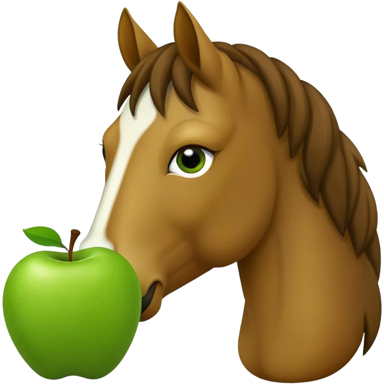 horse with green apple emoji