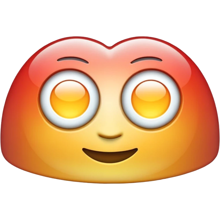 high beam headlights icon, rounded shape, soft gradients, glossy finish, semicircle with straight lines extending right, clean and minimal, Apple emoji style emoji