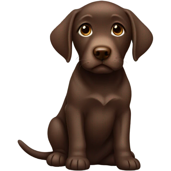 Chocolate lab puppy  emoji