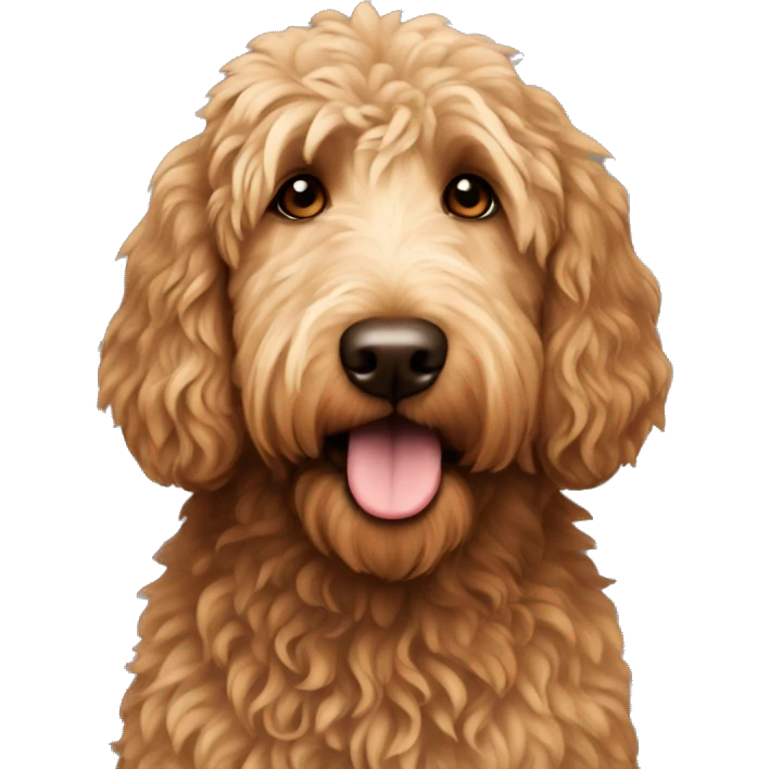 brown golden doodle emoji