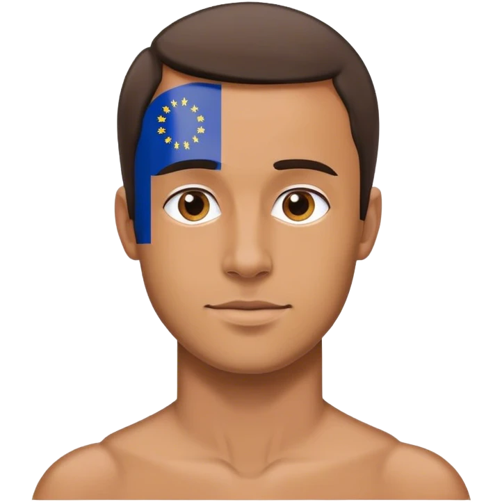 man with european union flag emoji