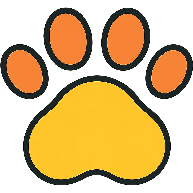 cute puppy paw print with vibrant colors emoji