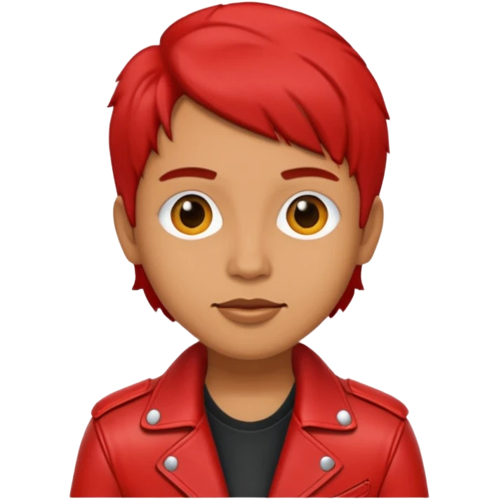 The singer red leather emoji