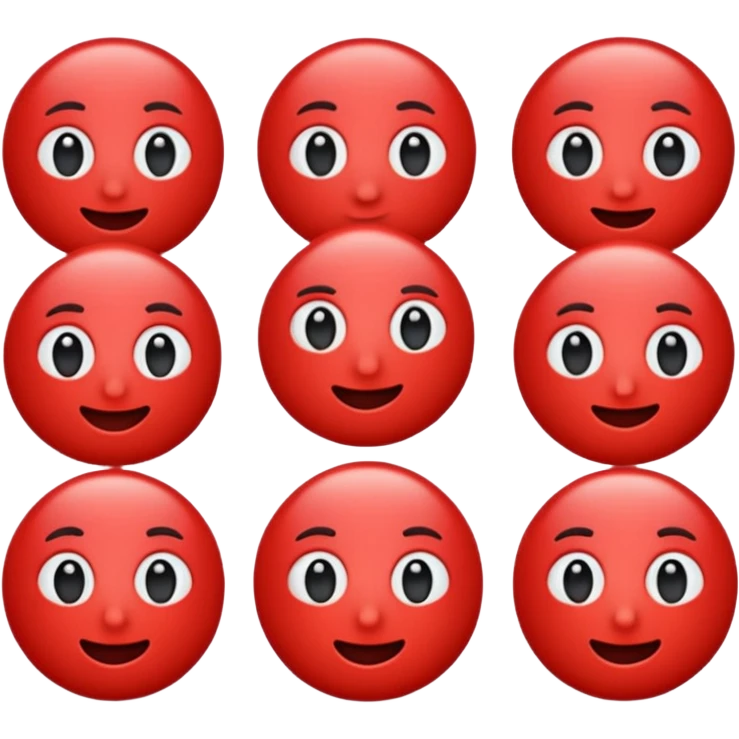 an emoji for fullscreen in red and cartoonstyle emoji