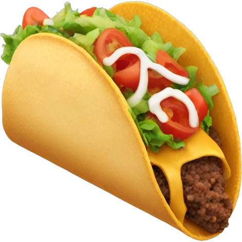 a taco with a mullet emoji
