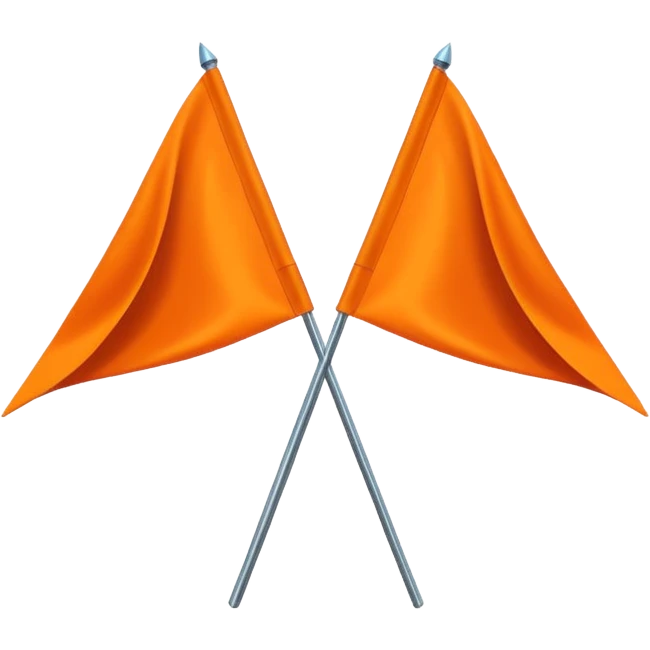 Double triangular orenge Flag emoji