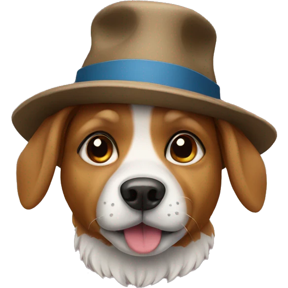 Dog with hat emoji