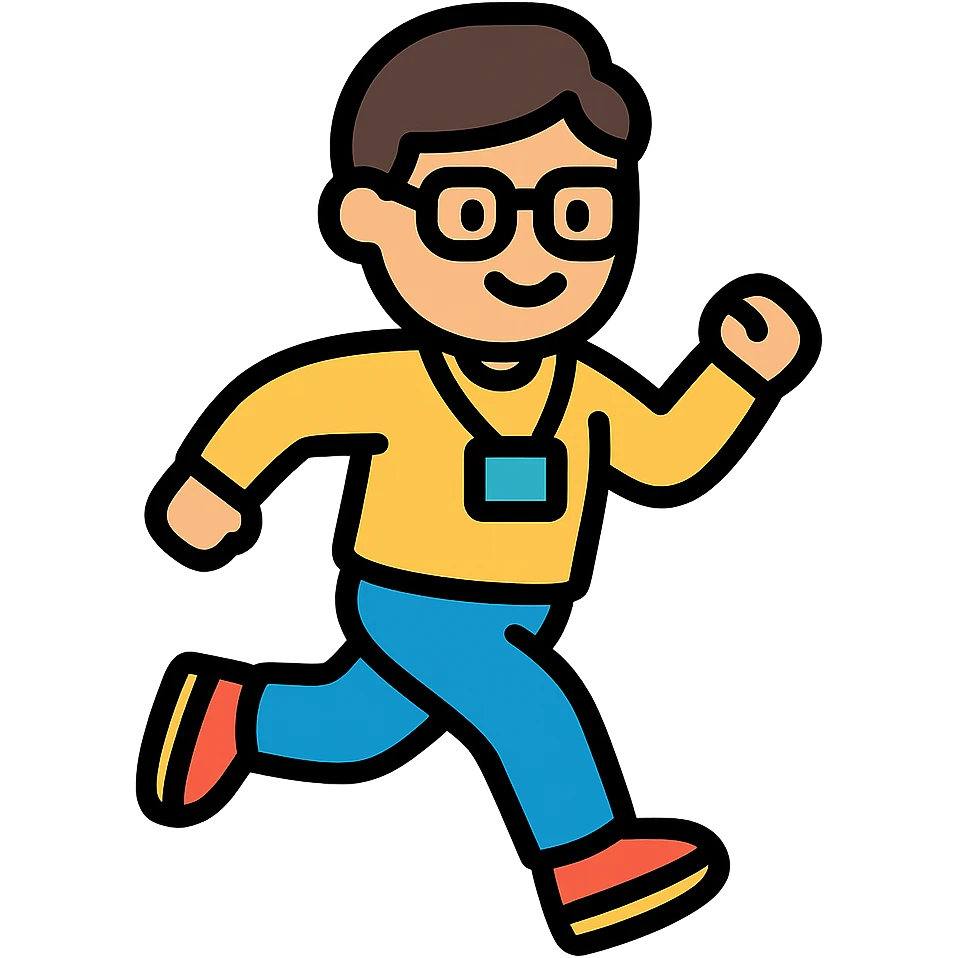 teacher jogging emoji