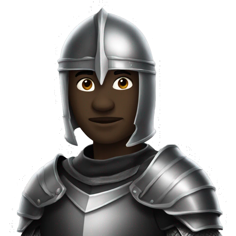 Black knight white skin fantasy emoji