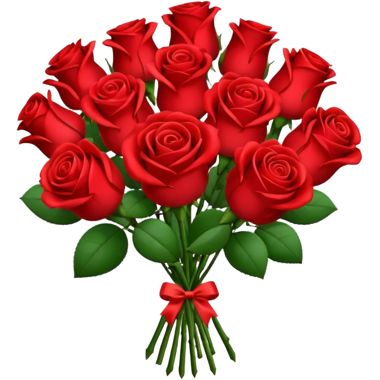 Bouquet roses satin emoji