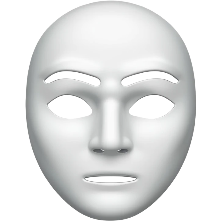 blank white masculine mask emoji