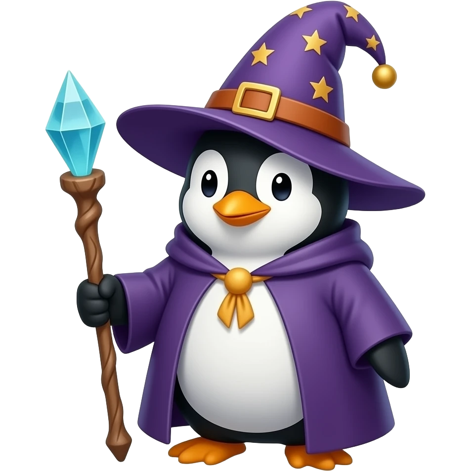 Penguin Wizard emoji
