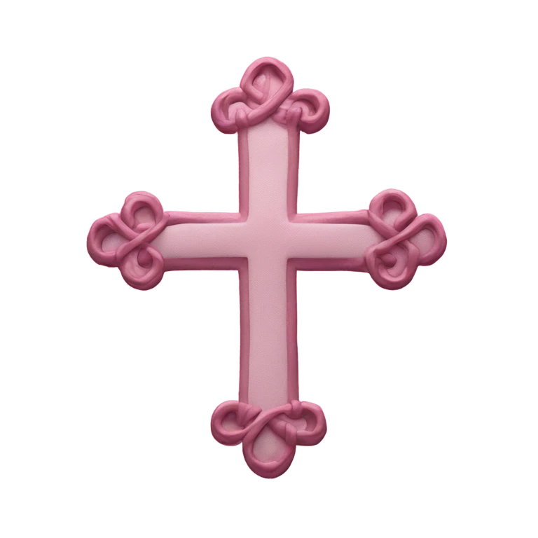 Croix couleur rose  emoji