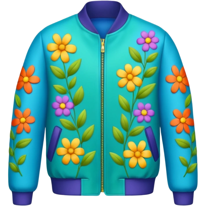 a jacket with flowers emoji