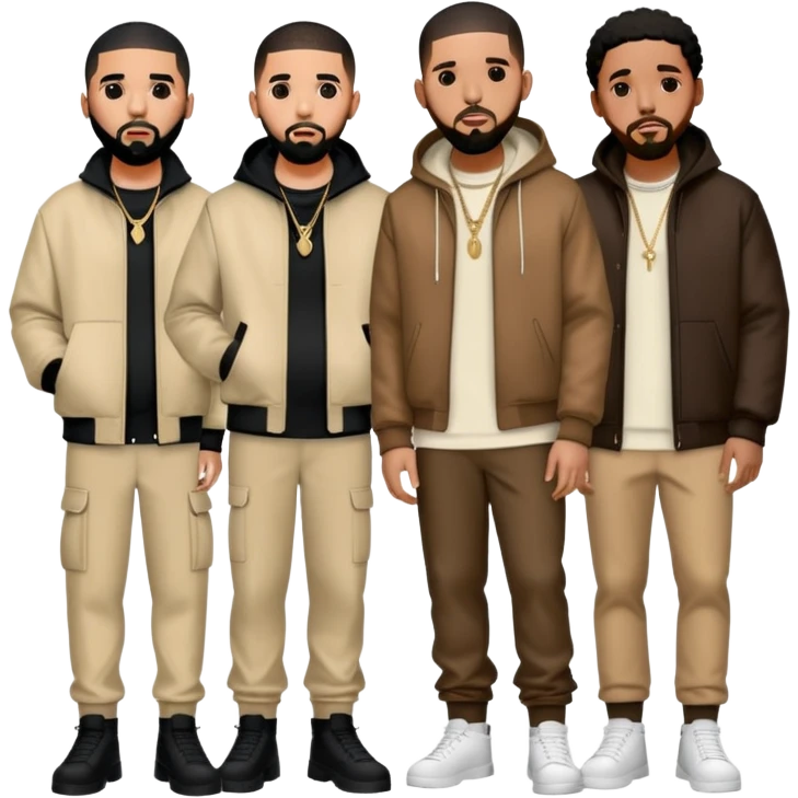 drake,kendrick lamar,j cole emoji