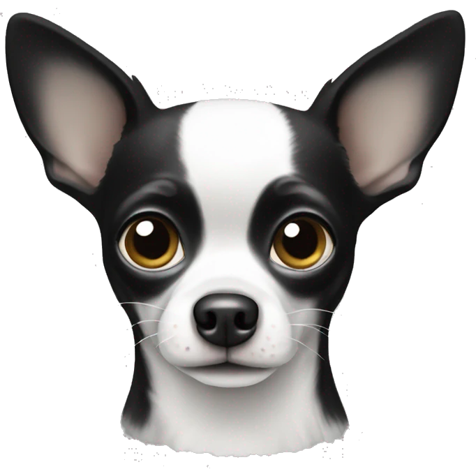 black and white chihuahua emoji