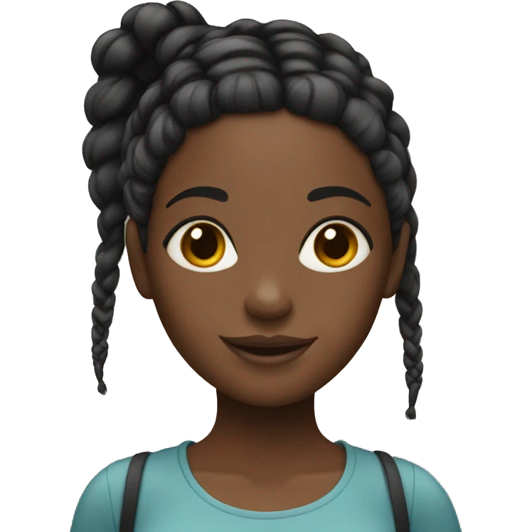 Black girl with braids emoji