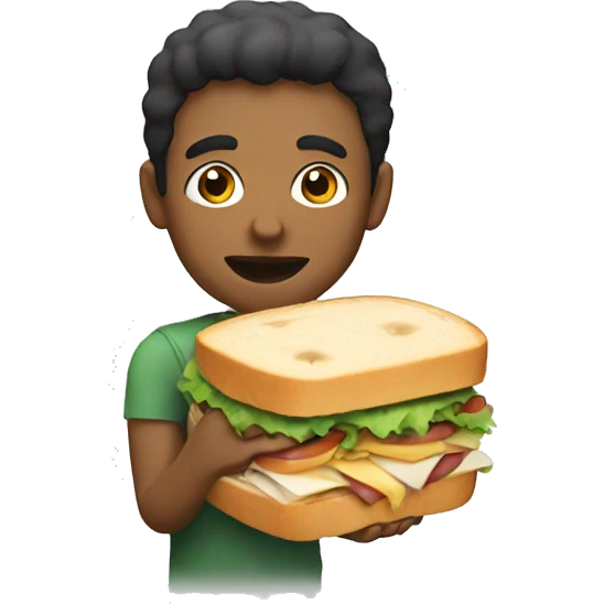 A sandwich eating a sandwich  emoji
