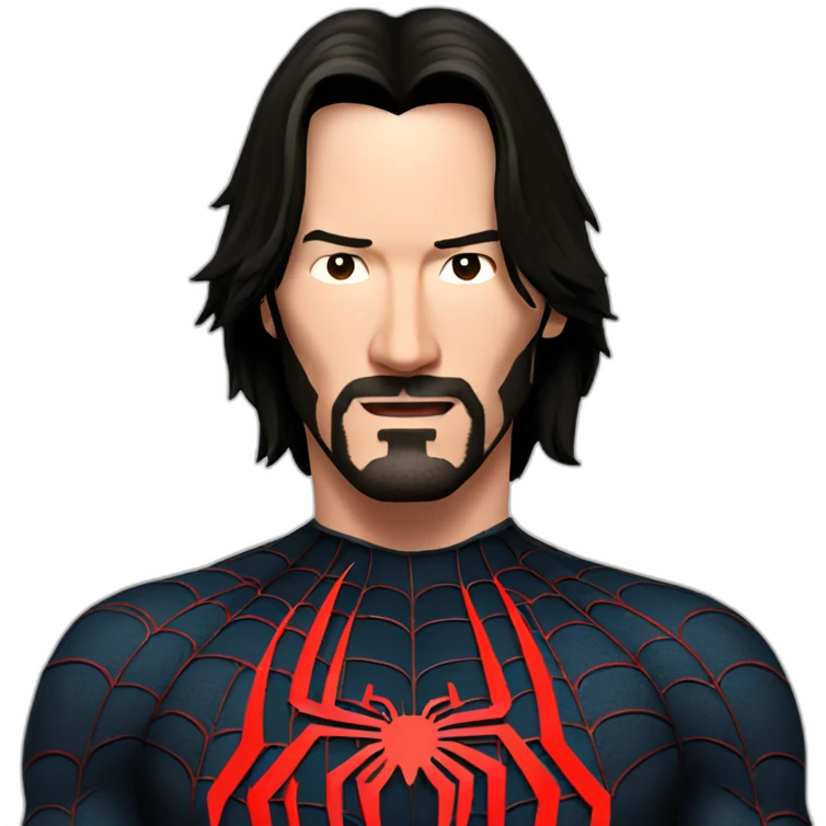 Keanu Reeves as Spiderman emoji