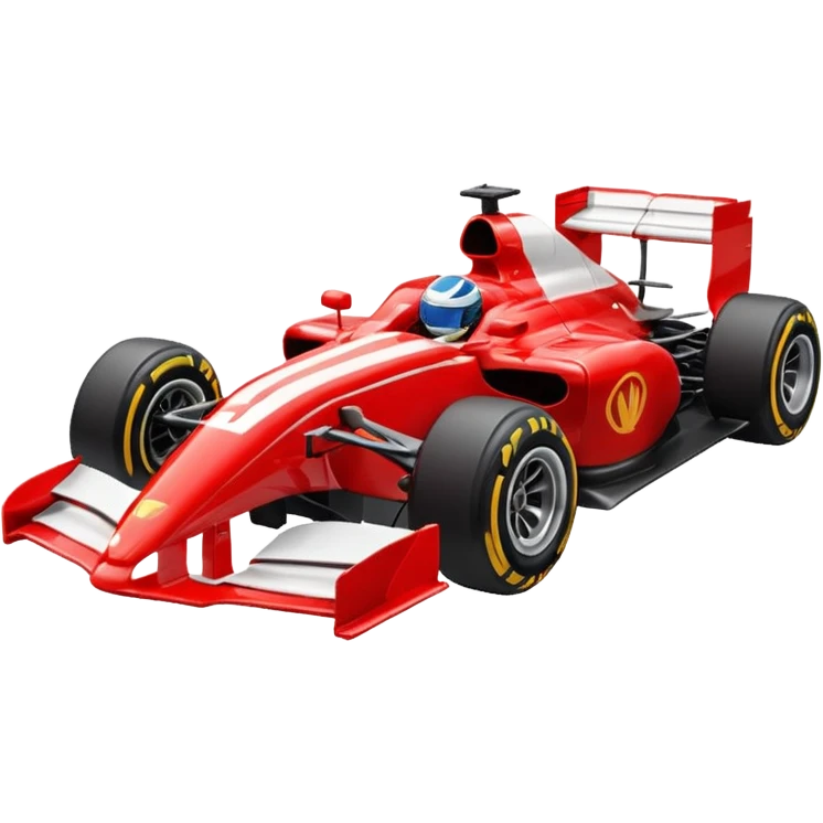 A red f1 car with white linea emoji