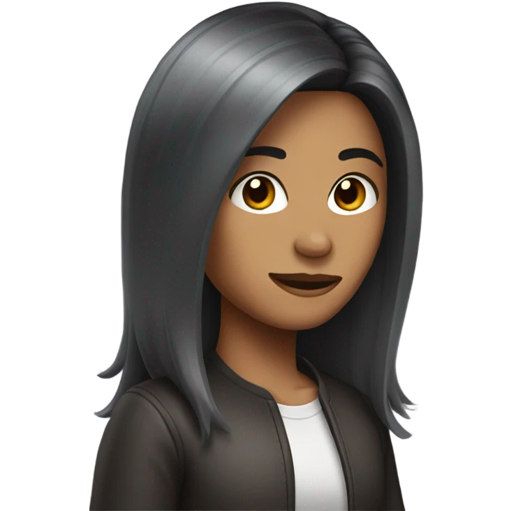 Grey roots on dark hair emoji