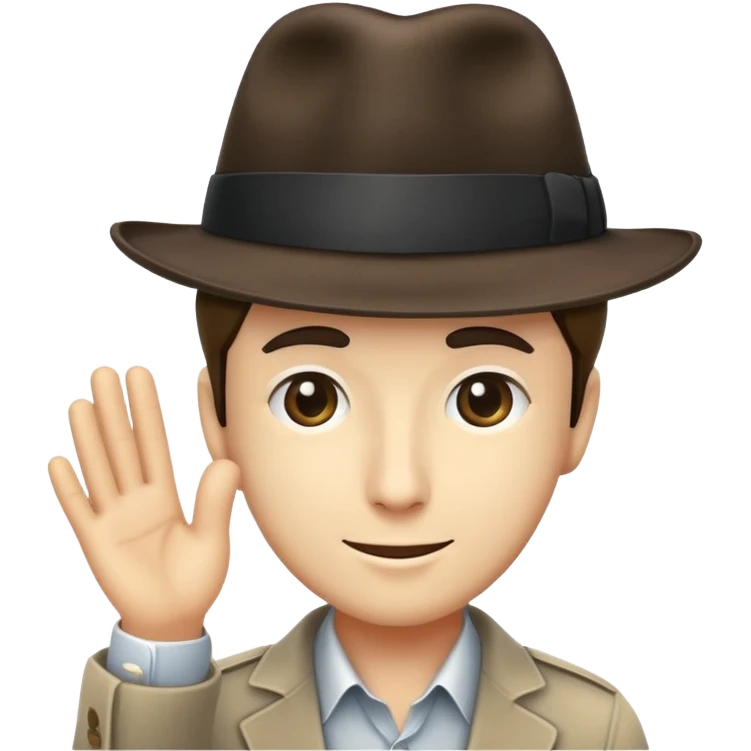 Tipping a fedora  emoji