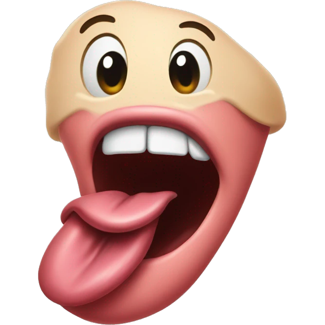 tongue licking lips friendly emoji