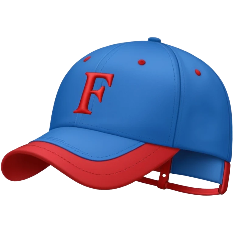 baseball cap blue (#00A3E0) and red (#F9423A) emoji