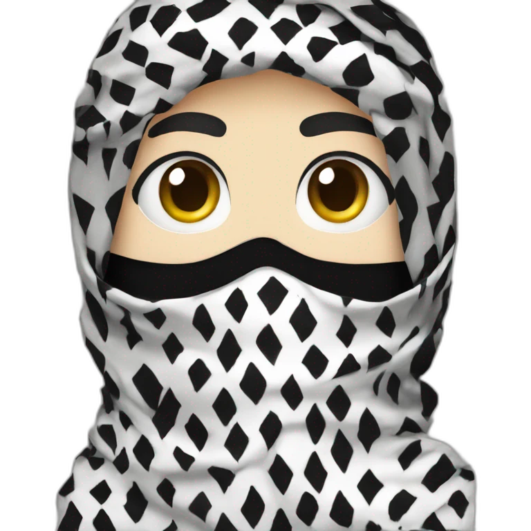 keffiyeh covered face emoji