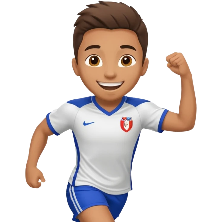 soccer player celebrating a goal emoji