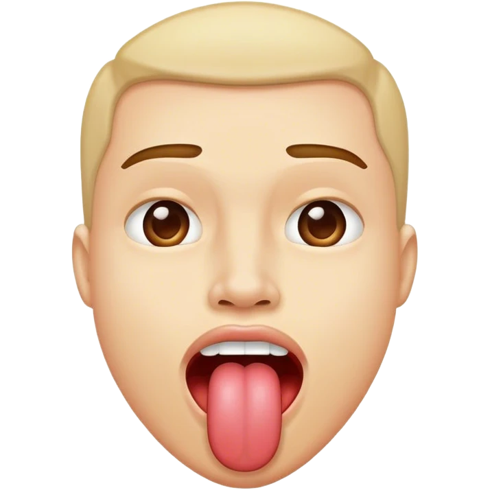 straight face with tounge out emoji